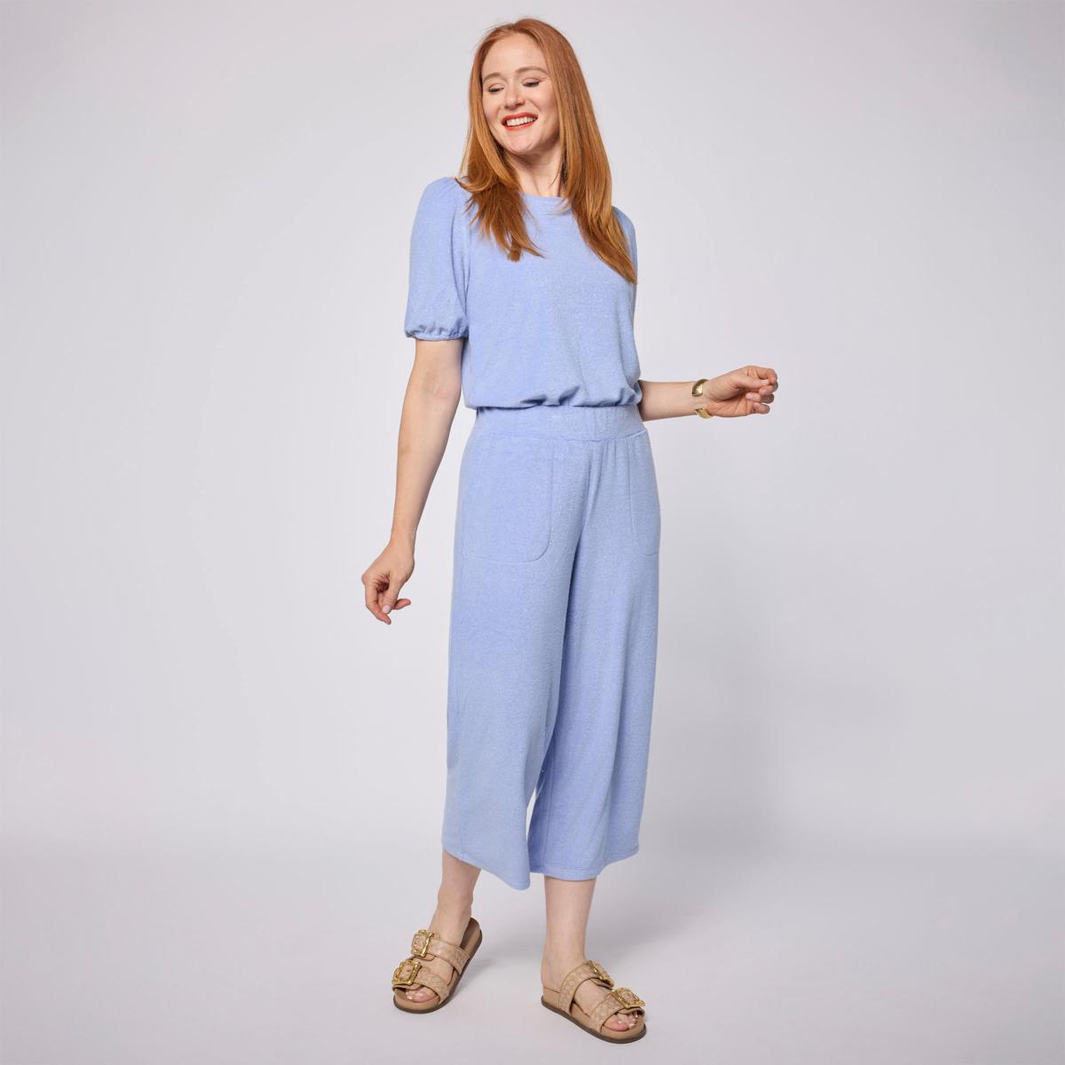 G by Giuliana Paradise Sun Terry Knit Top and Pant Set