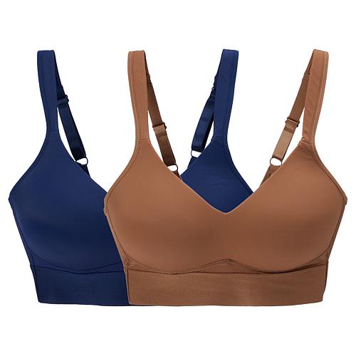 Rhonda Shear 2-pack Molded Cup Bra with Wrap Back