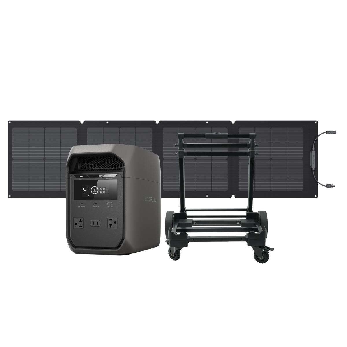 EcoFlow DELTA 3 Classic Power Station with 110W Solar Panel & Trolley