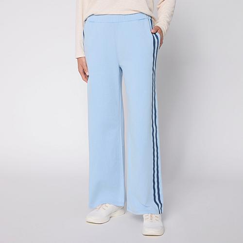 G by Giuliana Printed Stripe Wide Leg Cotton Pant