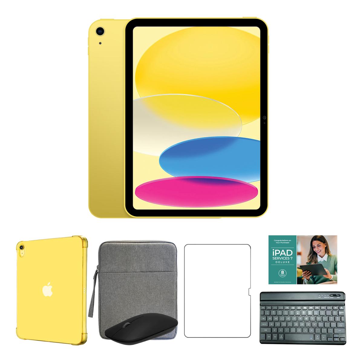 Apple iPad" 11" Gen 11 Yellow 256GB Tablet with Keyboard