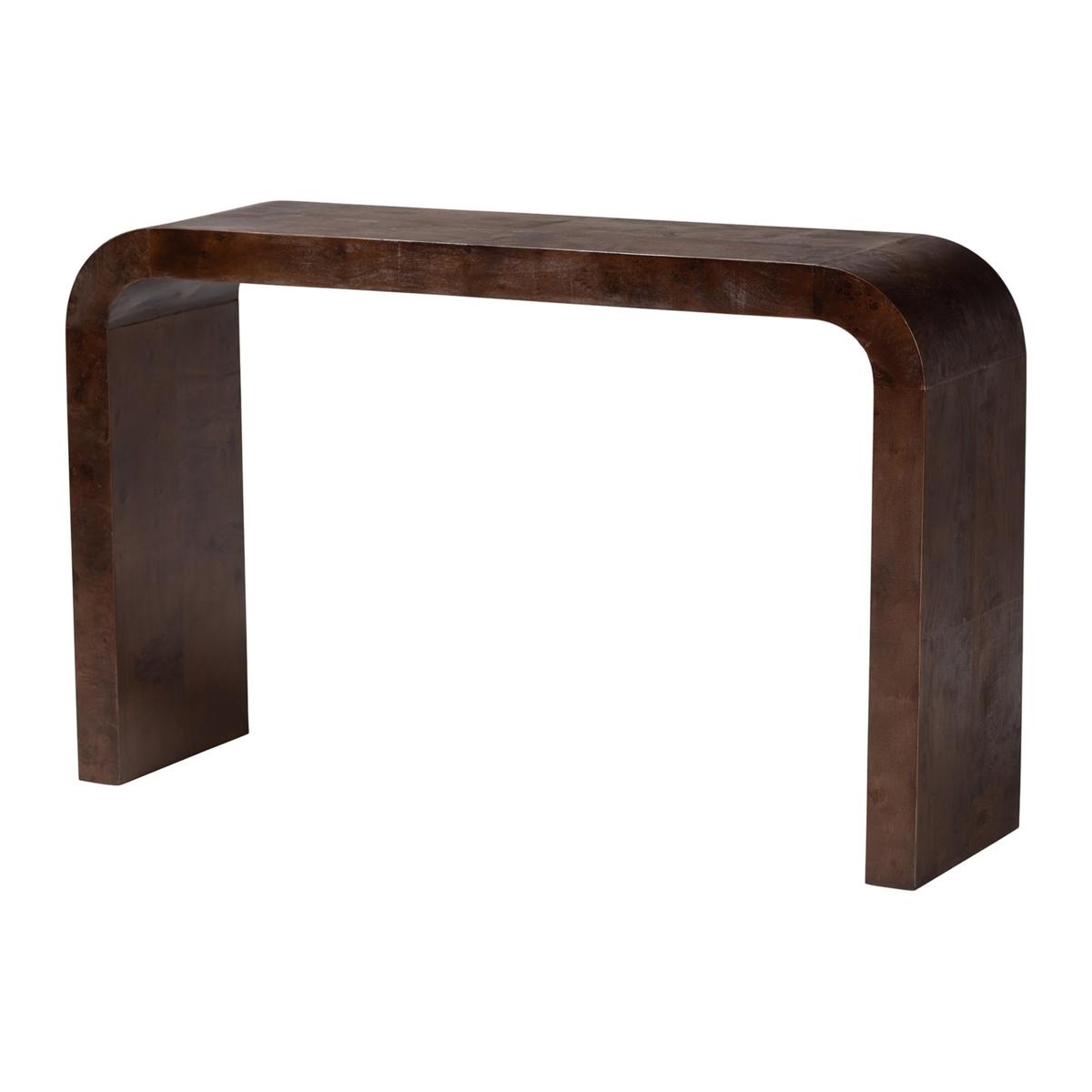li and pari Revelle Burl Wood Console Table