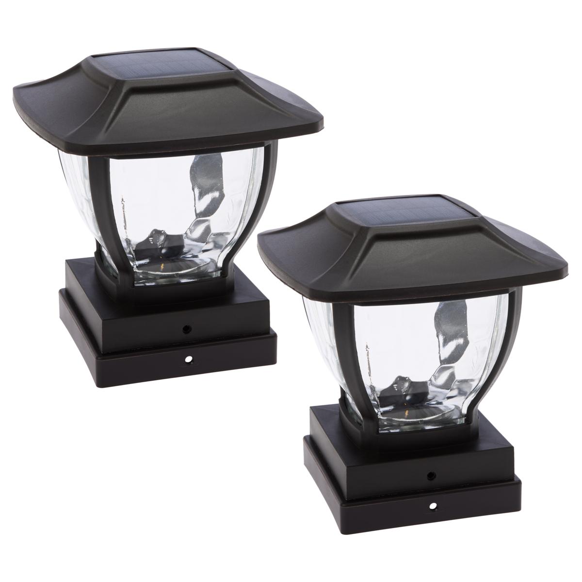 Maxsa Wave Style Post and Deck Railing Lights - 2-pack