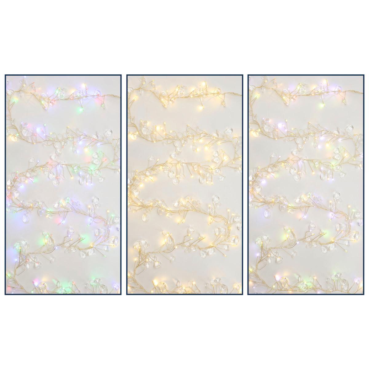 august & leo Crystal Beaded String Lights Set of 3