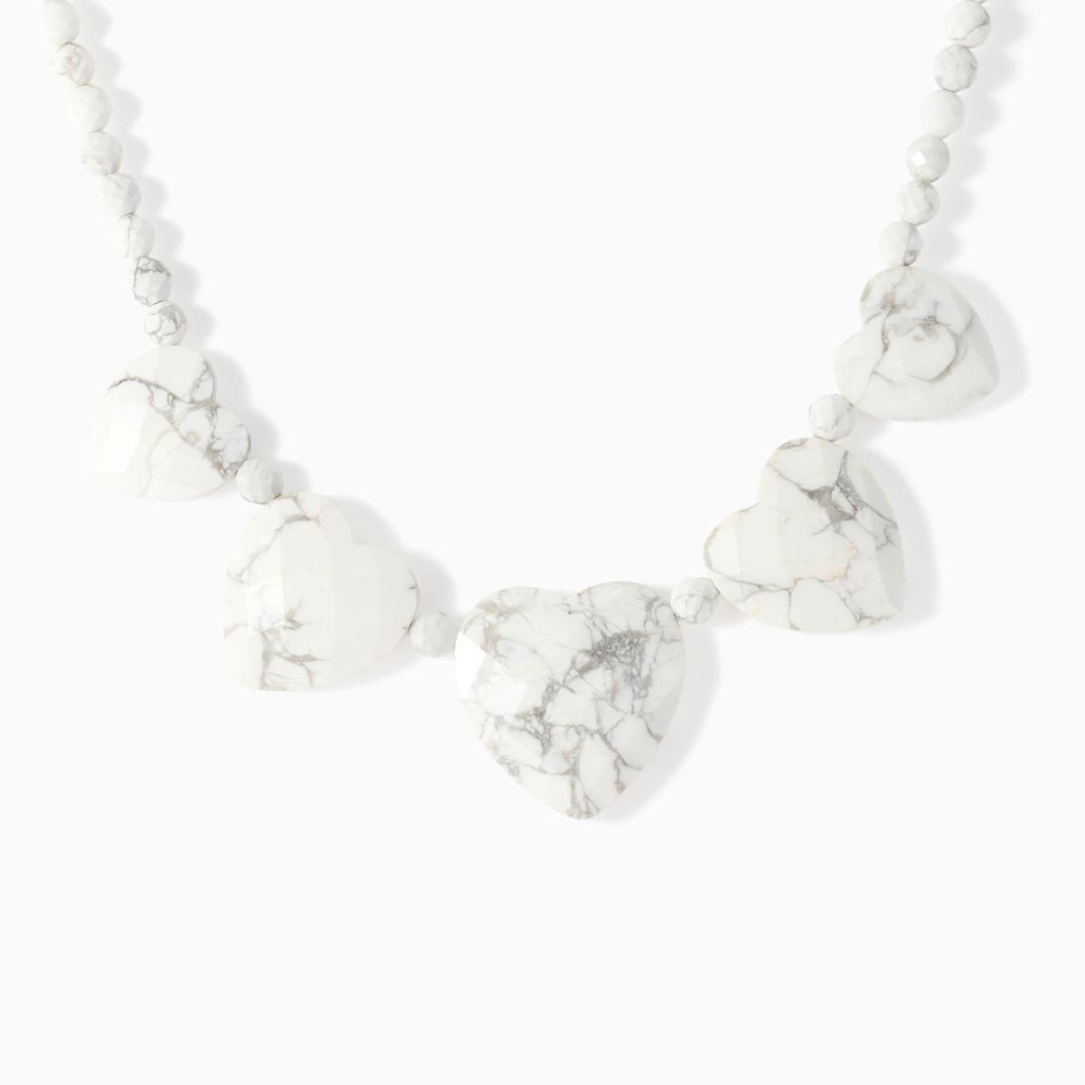Jay King Magnesite 5 Heart Necklace, Sterling Silver