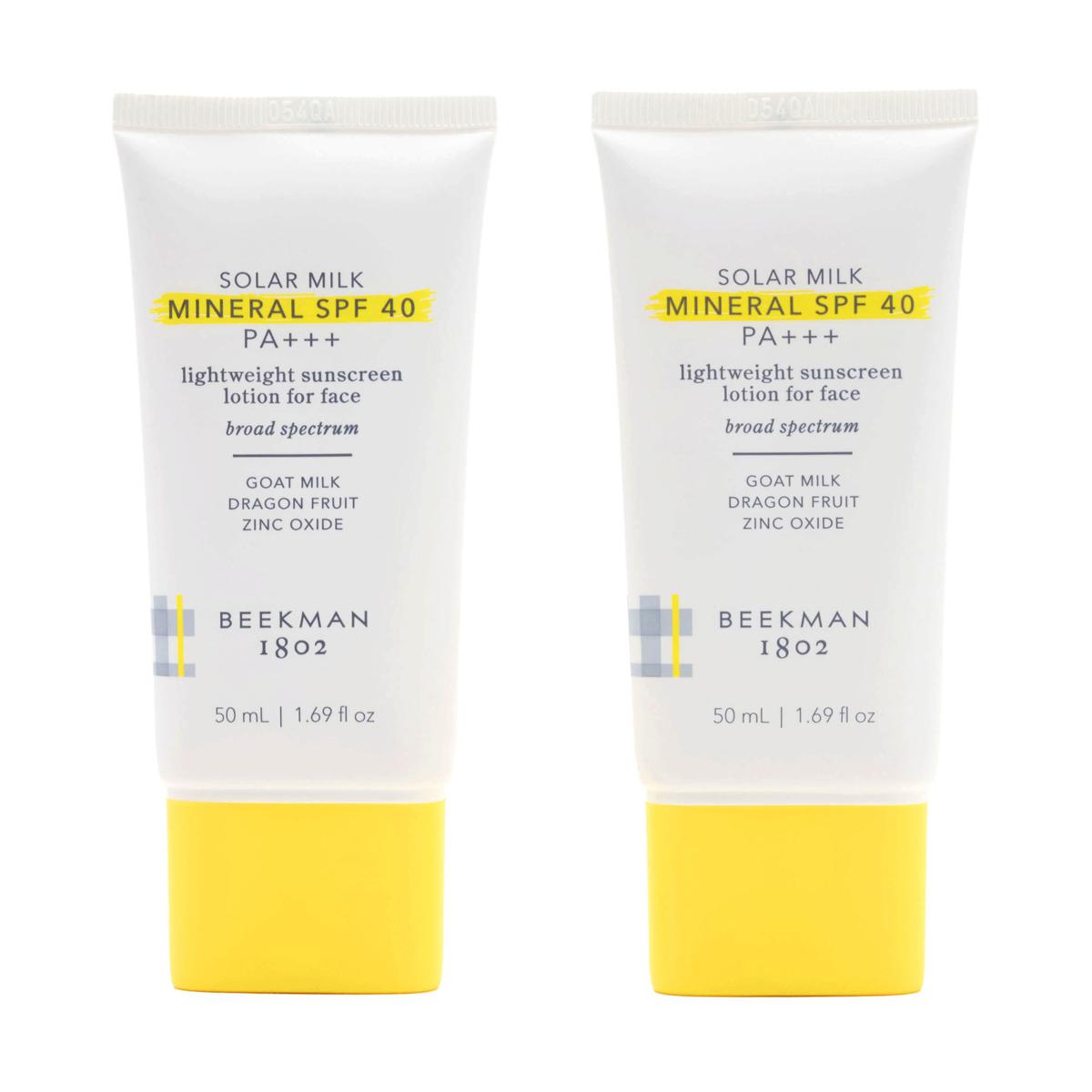 Beekman 1802 2-pack Solar Milk Mineral SPF 40 Sunscreen