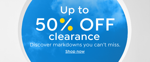 Up to 50% off Clearance