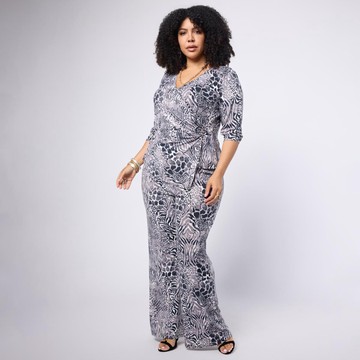 Vivica A. Fox Collection 2-piece Faux Wrap Top & Pull-On Pant Set