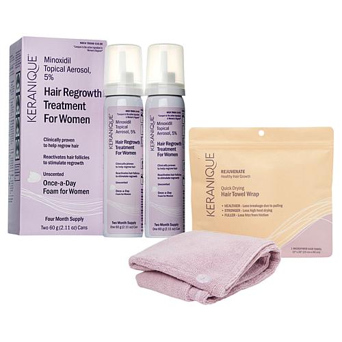 Keranique 120-Day 5% Minoxidil 2pk with Towel