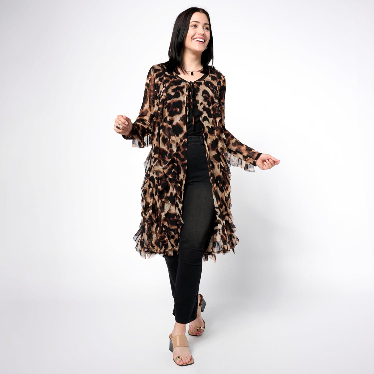 C. Wonder Mesh Ruffle Topper with Tie Closure