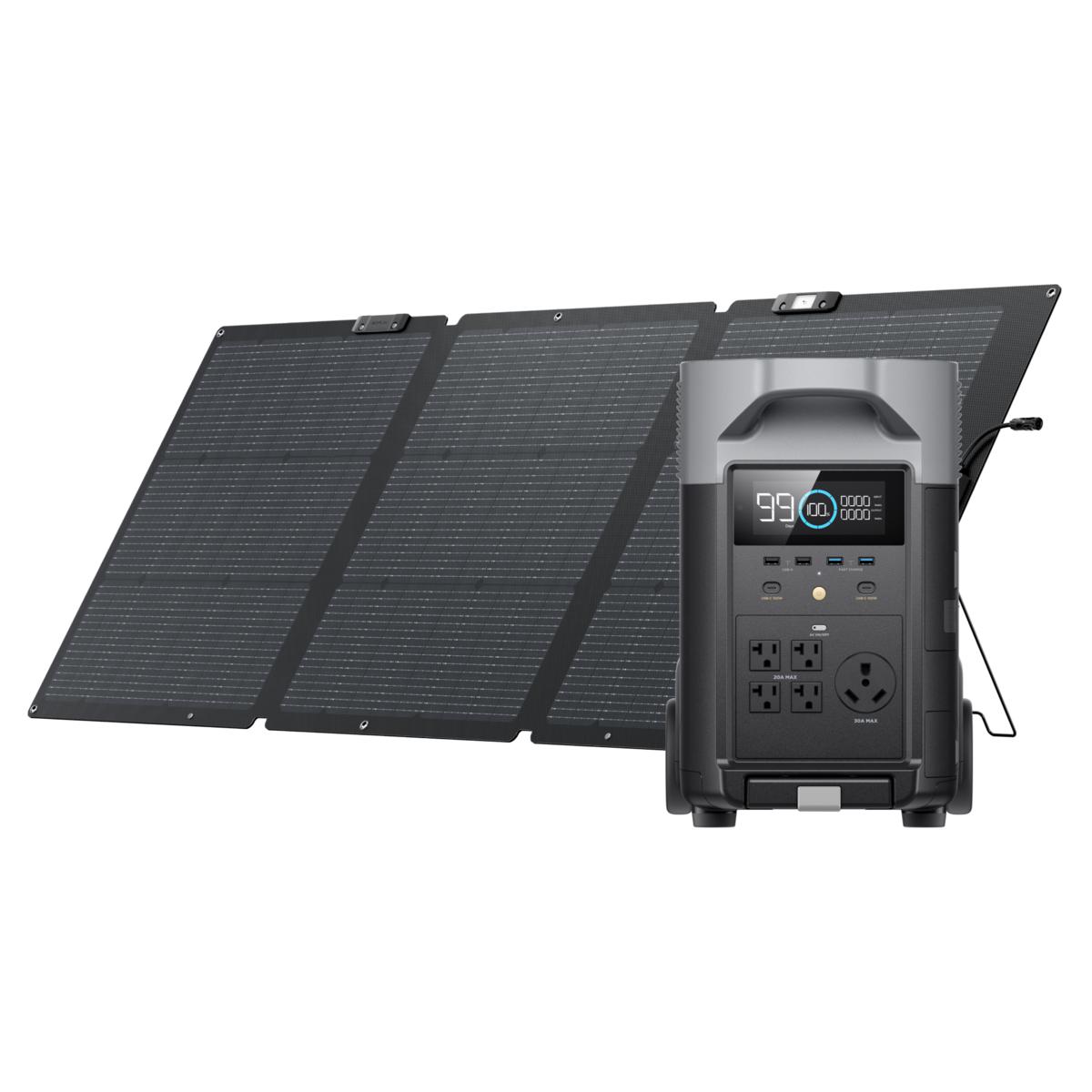 EcoFlow DELTA Pro Power Station with 160W Solar Panel