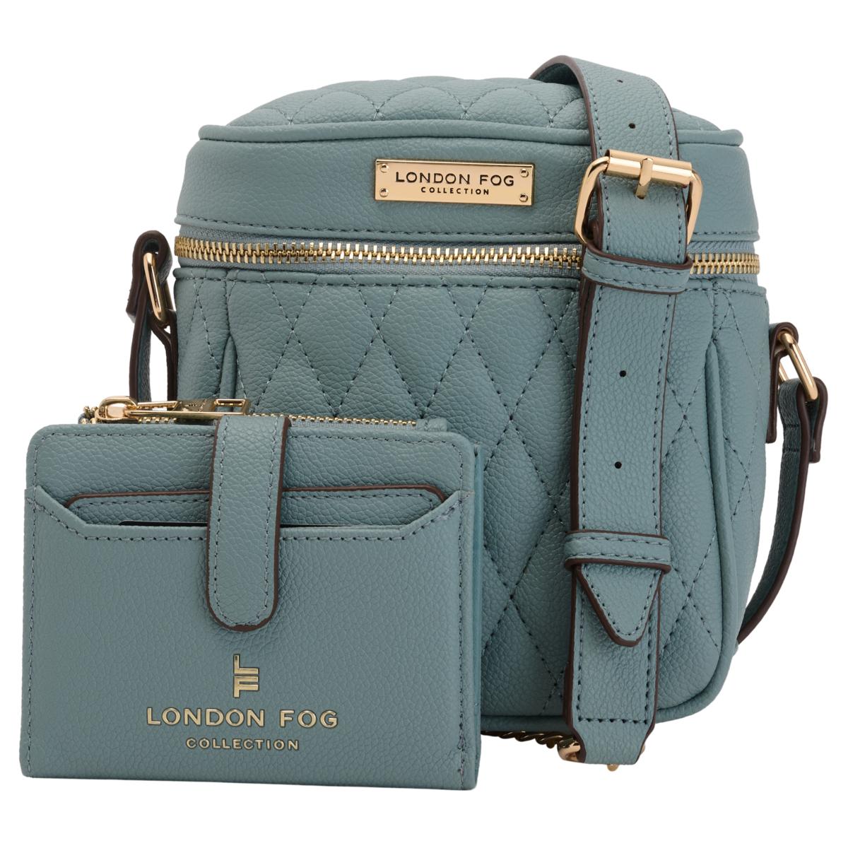London Fog Quilt Crossbody & Wallet Set