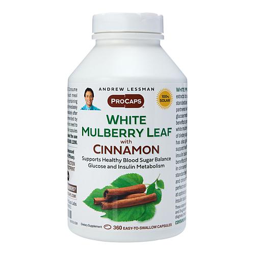 White Mulberry Leaf Extract with Cinnamon - 360 Capsules