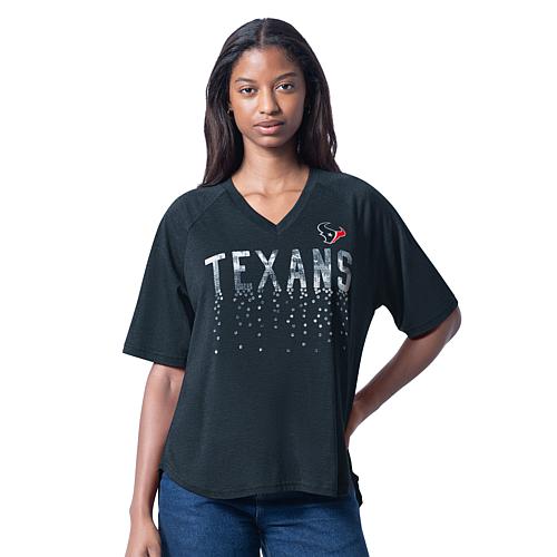Officially Licensed NFL Women's Sequin Top by Glll - Houston Texans