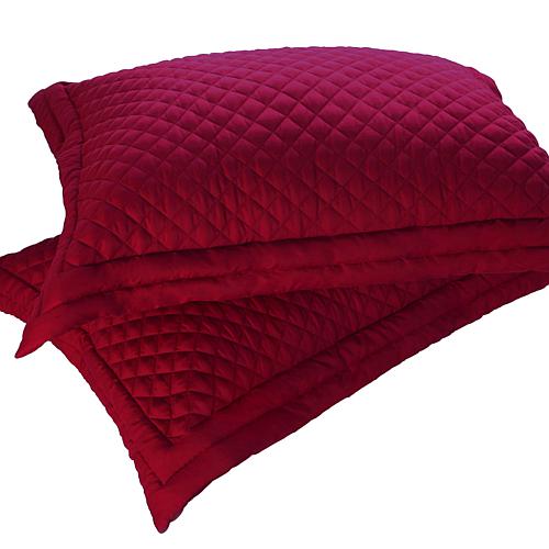 Lotus Home Stayclean Diamondesque Microfiber Quilted Shams