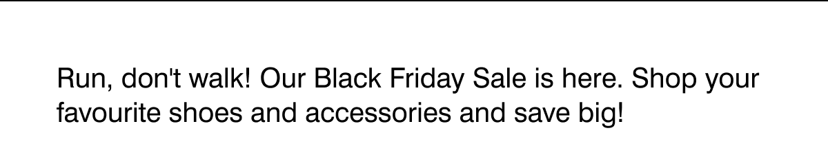 black friday sale is here