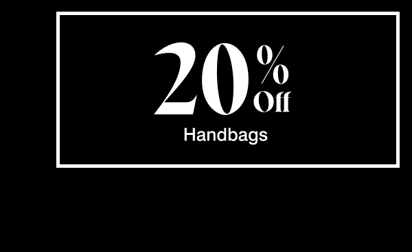20% off handbags