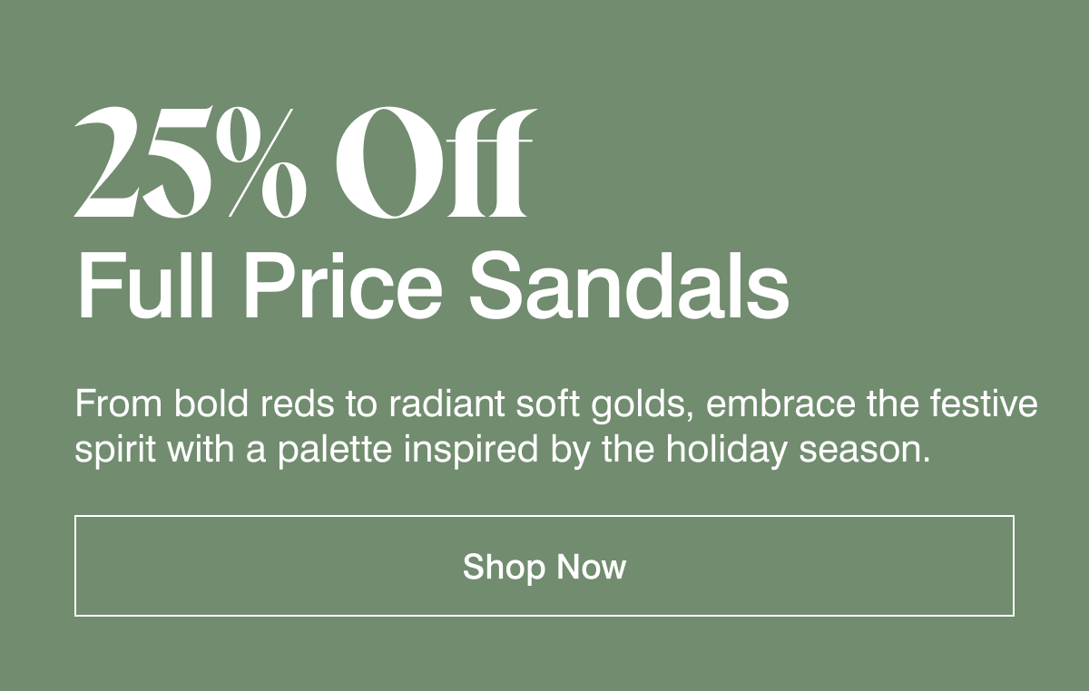 25% off sandals 