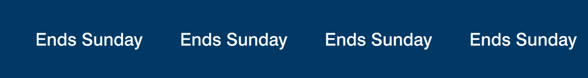 ends sunday