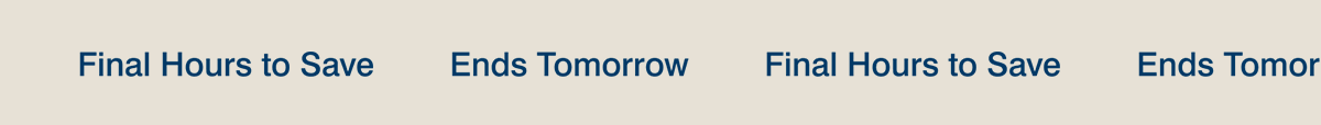 ends tomorrow
