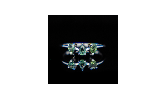 Image of Tivra Ring - Green Sapphires