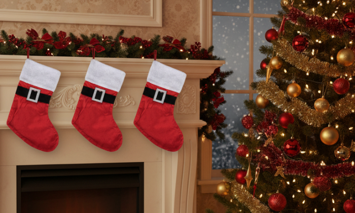 Image of Christmas Stockings with Santa Belt (45cm)