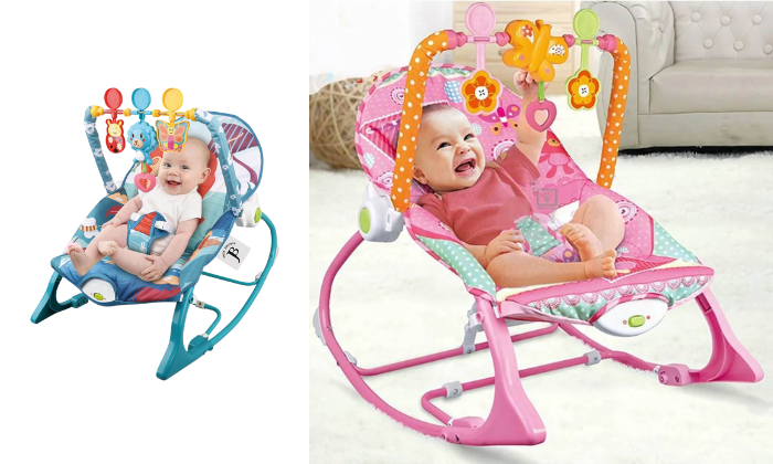 Image of Jack Brown Infant-to-Toddler Baby Bouncing Musical Rocker Chair