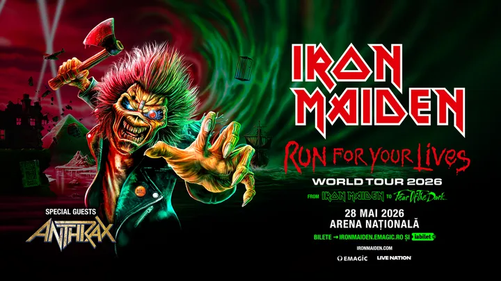 28 mai '26: IRON MAIDEN - Run For Your Lives World Tour