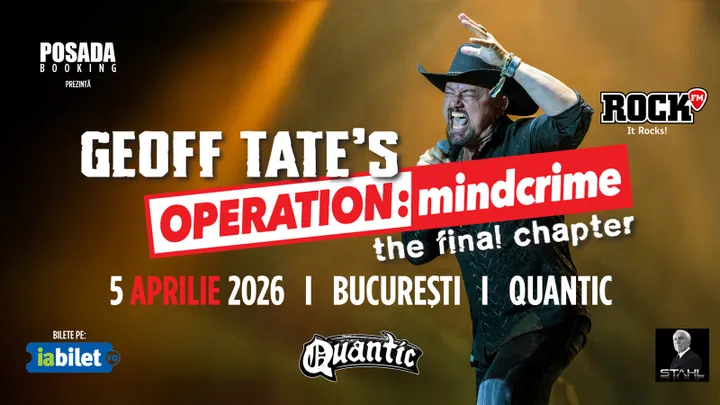 5 aprilie '26: Geoff Tate - Operation Mindcrime: The Final Chaper