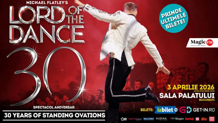 3 aprilie: Lord of the Dance: 30th Anniversary Tour – Spectacol aniversar