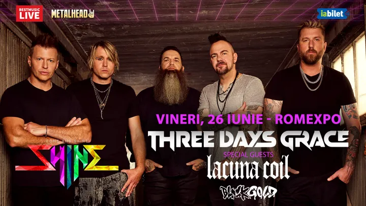 26 iunie: Three Days Grace, Lacuna Coil & Black Gold la Romexpo