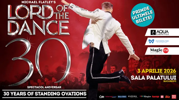 3 aprilie: Lord of the Dance: 30th Anniversary Tour – Spectacol aniversar