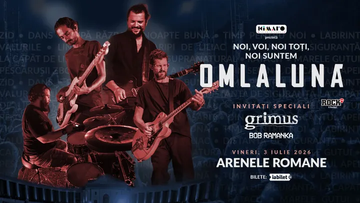 3 iulie: Concert Om La Lună la Arenele Romane