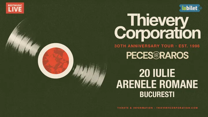 20 iulie: Thievery Corporation - 30 de ani - la Arenele Romane