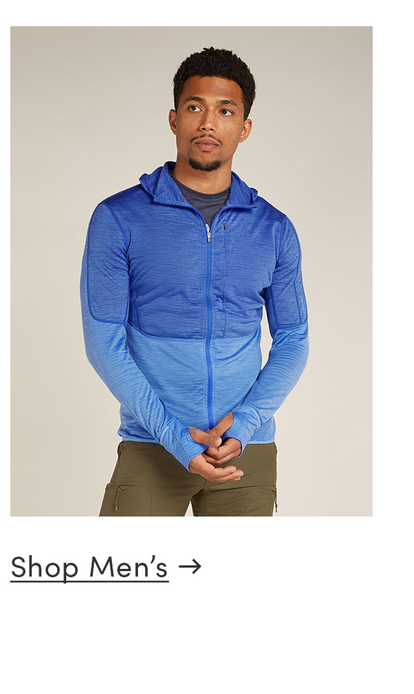 Men's Merino Blend 200 Realfleece™ Descender Long Sleeve Zip Hoodie.