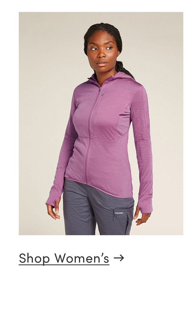 Women's Merino Blend 200 Realfleece™ Descender Long Sleeve Zip Hoodie.