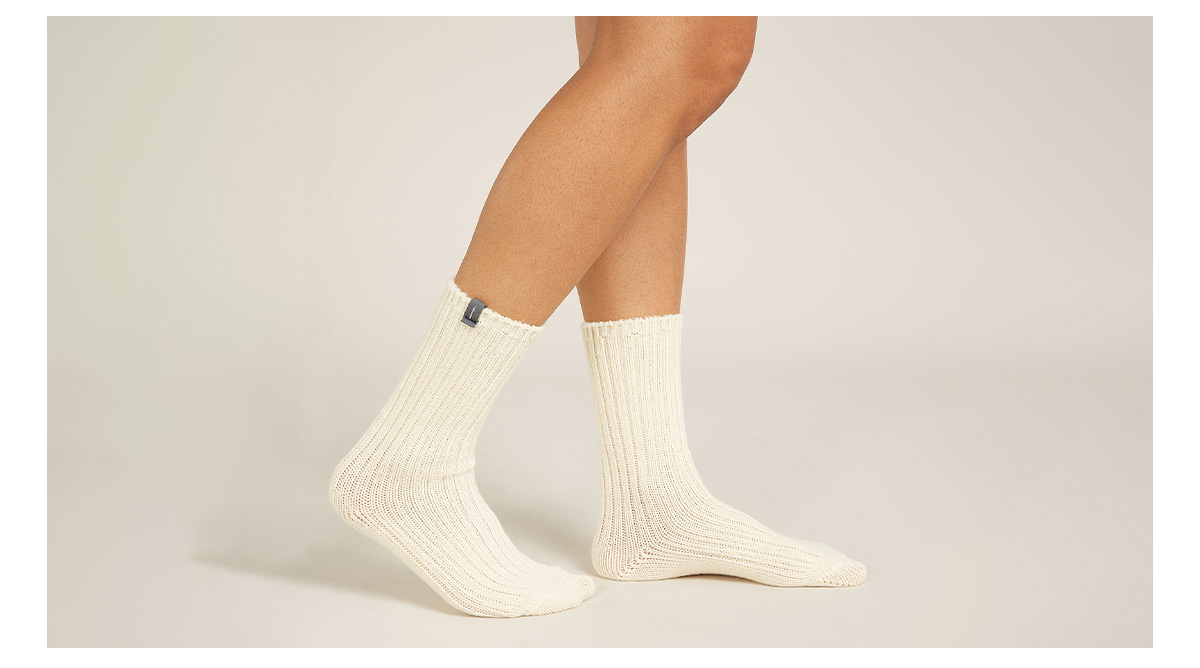 Unisex Merino Ski Lodge Crew Socks.