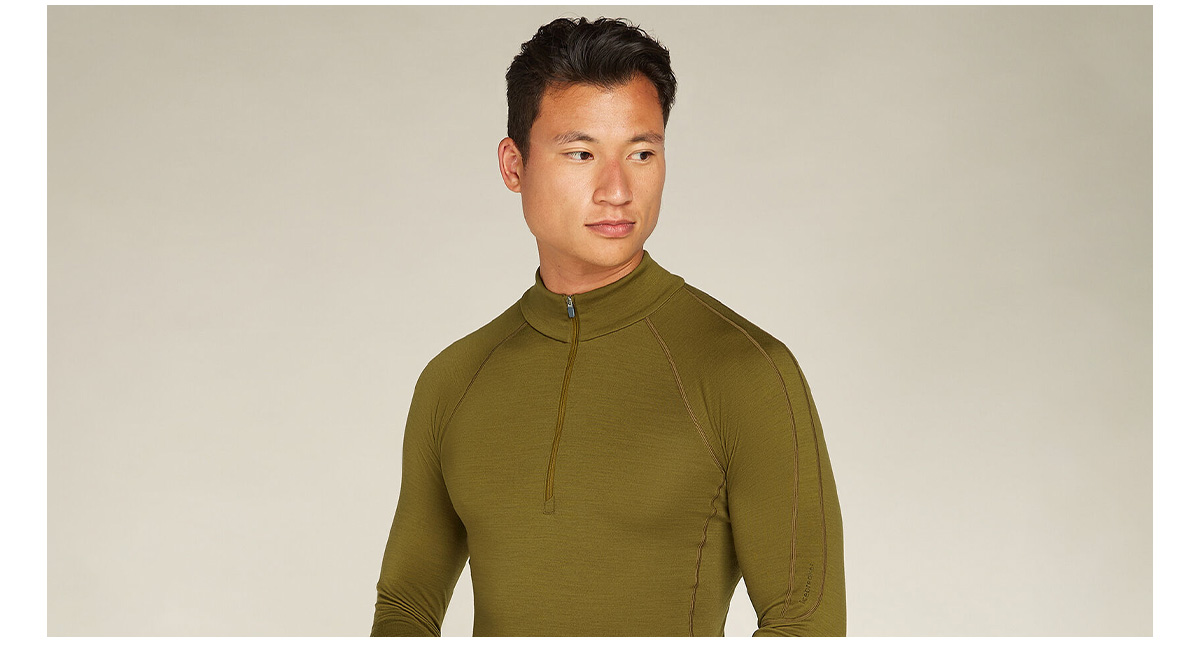 Men's 300 MerinoFine™ Polar Long Sleeve Half Zip Thermal Top.