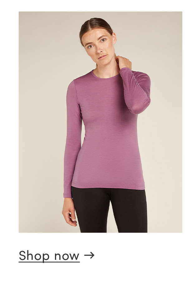 Women's Merino 200 Oasis Long Sleeve Crewe Thermal Top. Shop now.