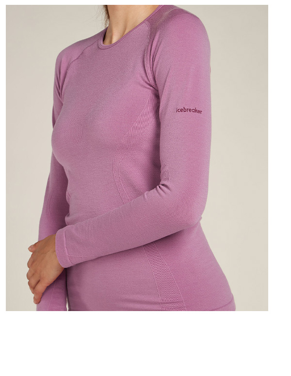 Women's Merino Blend 260 ZoneKnit™ Seamless Long Sleeve Crewe Thermal Top.