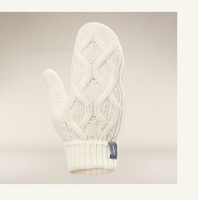 Unisex Merino Cable Knit Mittens.