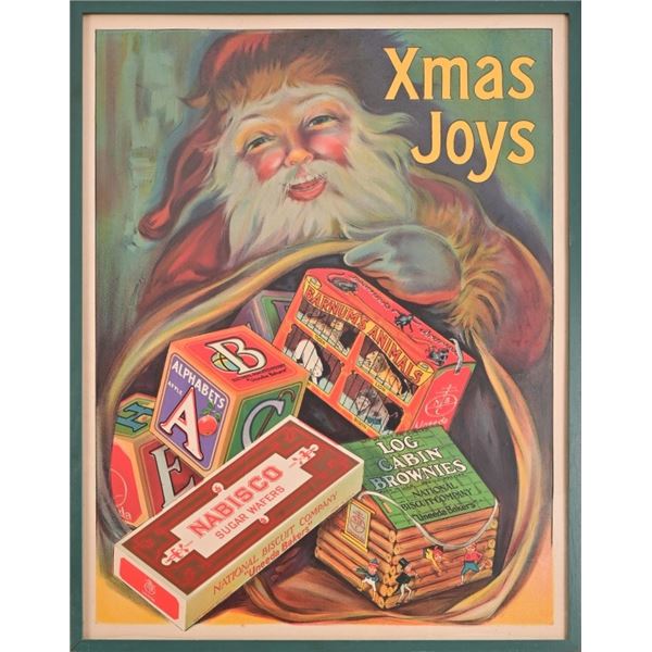 Nabisco Santa Christmas Ad Sign