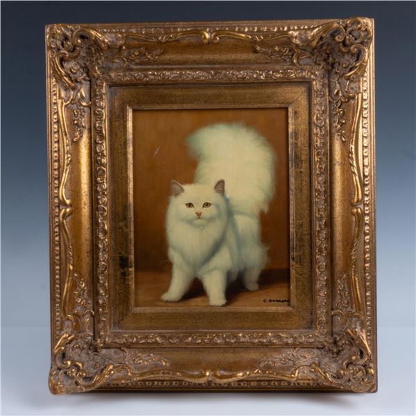 C. Swanson Persian Cat Oil on Canvass