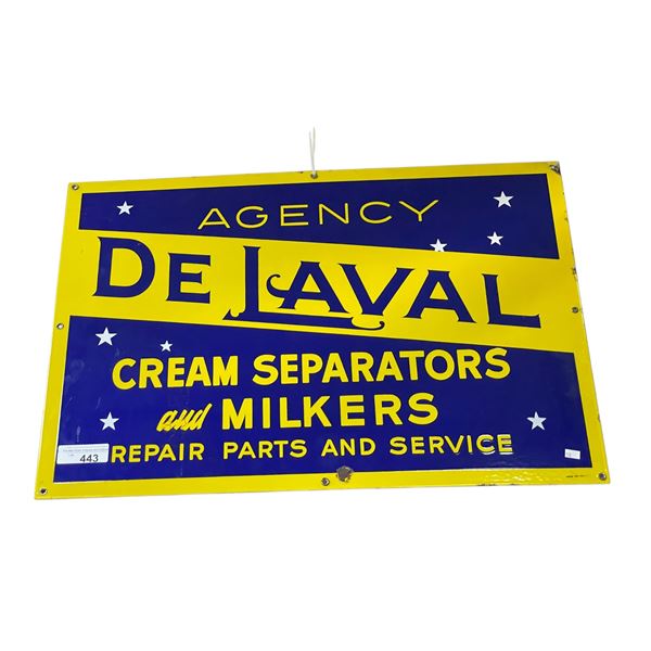 Porcelain On Steel De Laval Cream Separators And Milkers Sign