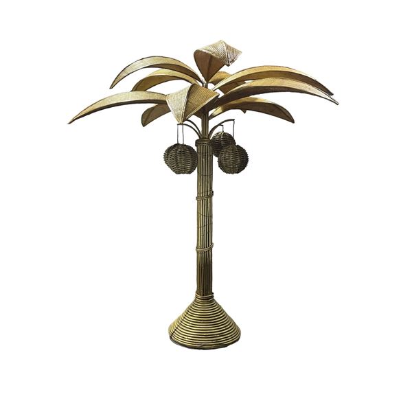 Rattan Palm Tree Lamp - 79 x 86.5