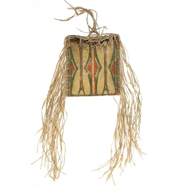 C. 1870 Sioux Buffalo Parfleche Medicine Large Bag