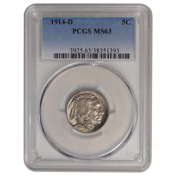 1914-D Buffalo Nickel PCGS MS63