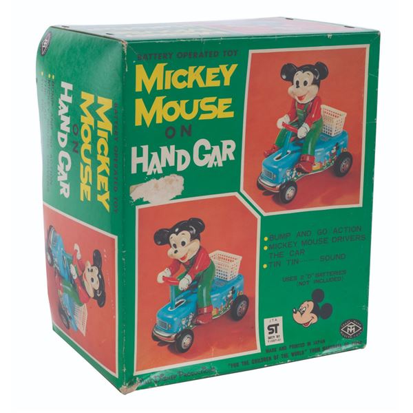 A 1960s Mickey Mouse on Handcar Toy with Box.