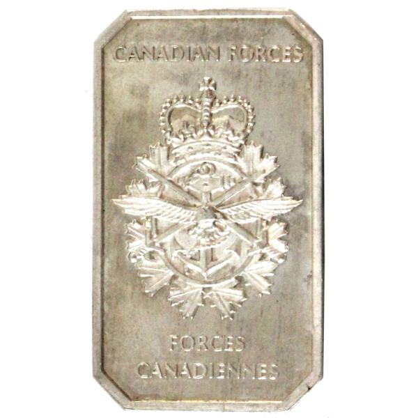 Rare! 1oz Edelmetall-Art German Mint Canadian Forces .999 Fine Silver Bar with Unique Shape