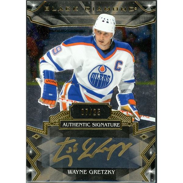 2019-20 Upper Deck Black Diamond Wayne Gretzky GOLD authentic signature #07/25